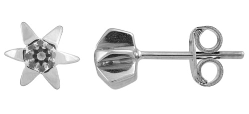 Örhängen i 14k vitt guld med 2 diamanter 0,18ct