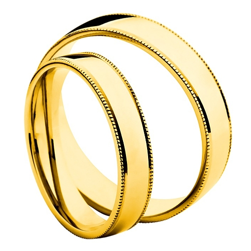 Vigselringar i 18k gult guld