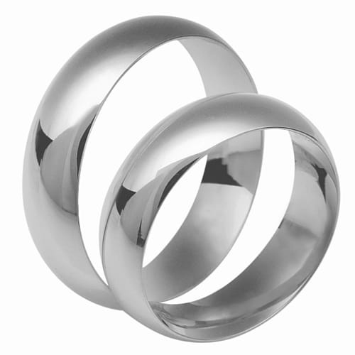 Vigselringar i 14k vitt guld