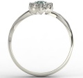 Ring i 14 karats guld med en topas på 0,08ct och 6 diamanter på 0,12ct