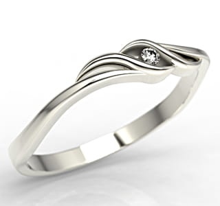 Ring i 14 karats guld med diamant på 0-02ct