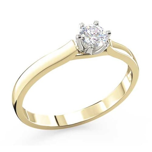 Förlovningsring i 14k guld med en diamant på 0-27ct