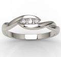 Ring i 14k guld med 3 diamanter 0,04ct