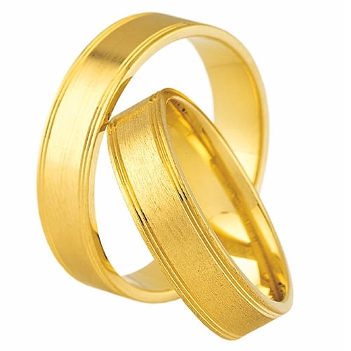 Vigselringar i 18k gult guld