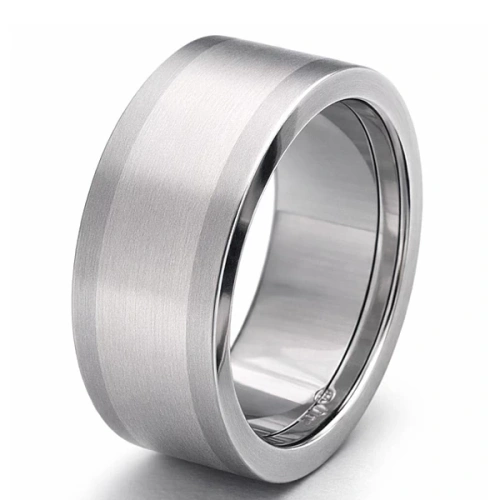 Vigselring i titan och vitguld 10 mm