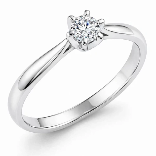 Ring i 14K vitt guld med diamant 0-22ct F-VS