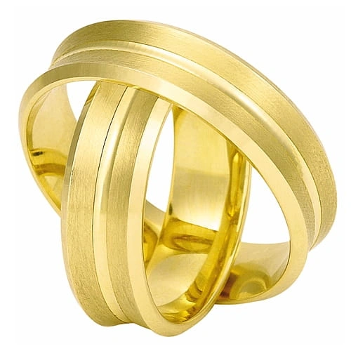 Vigselringar i 18k gult guld