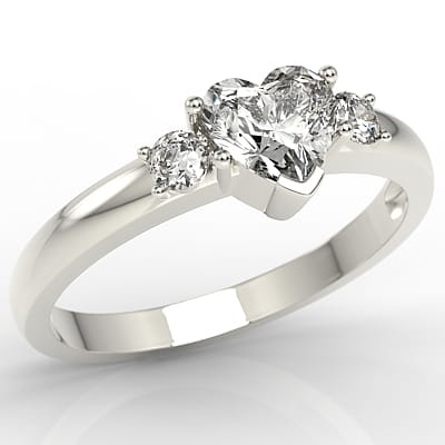 Ring i 14k guld med topas Swarovski 1ct och 2 diamanter 0-12ct