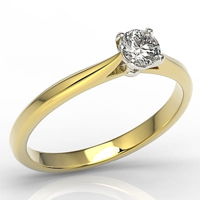 Ring i 14k guld med zirkonia