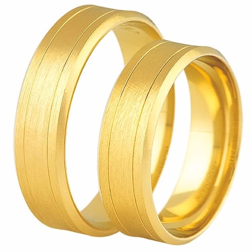 Vigselringar i 18k gult guld