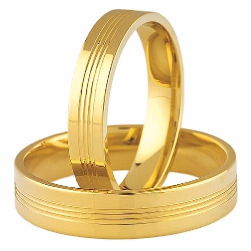 Vigselringar i 18k gult guld