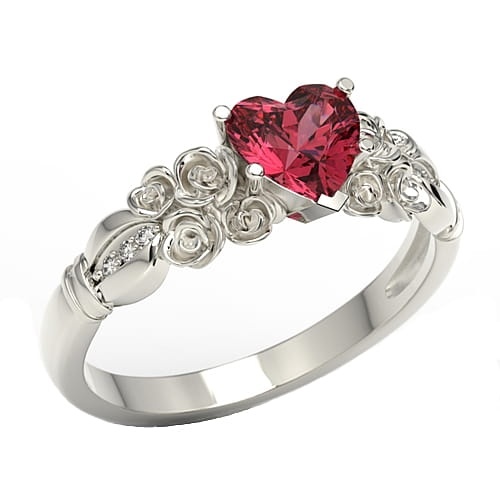 Ring i 14k guld med topas Swarovski 1ct och 6 diamanter 0-03ct