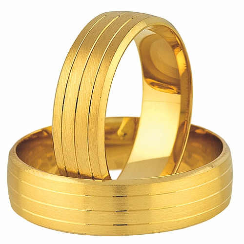 Vigselringar i 18k gult guld