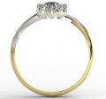 Ring i 14 karats guld med en safir på 0,14ct och 6 diamanter på 0,12ct