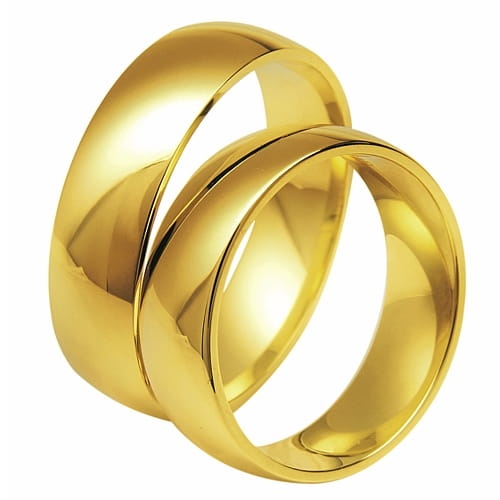 Vigselringar i 18k gult guld