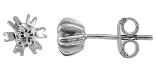 Örhängen i 14k vitt guld med 2 diamanter 0,28ct