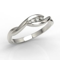 Ring i 14k guld med 3 diamanter 0,04ct