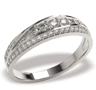 Ring i 14k guld med 53 diamanter 0-30 ct