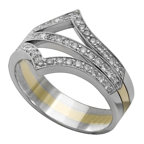 Ring i 14k guld med 51 diamanter 0-50ct