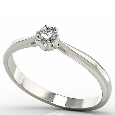 Förlovningsring i 14k guld med en diamant på 0-16ct