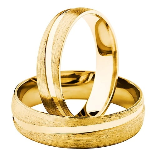 Vigselringar i 18k gult guld