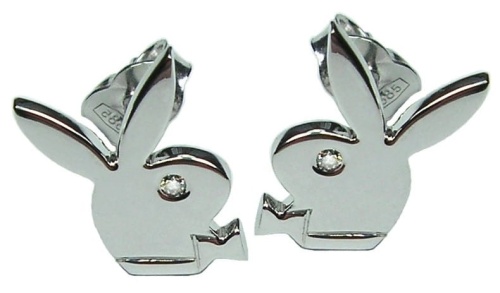 Örhängen i 14k vitt guld med 2 diamanter 0,02ct