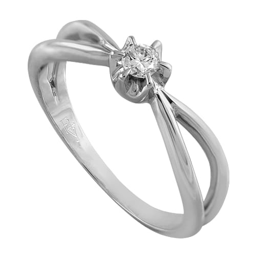 Ring i 14k guld med diamant 0-13ct