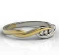 Ring i 14k guld med 3 diamanter 0,04ct
